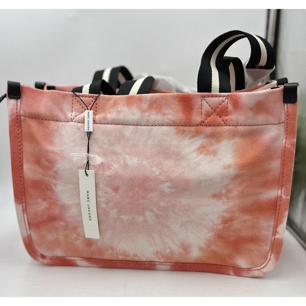Marc Jacobs Front Mono Melon/Orange/red Multicolor Lg Signet Women's Tote New